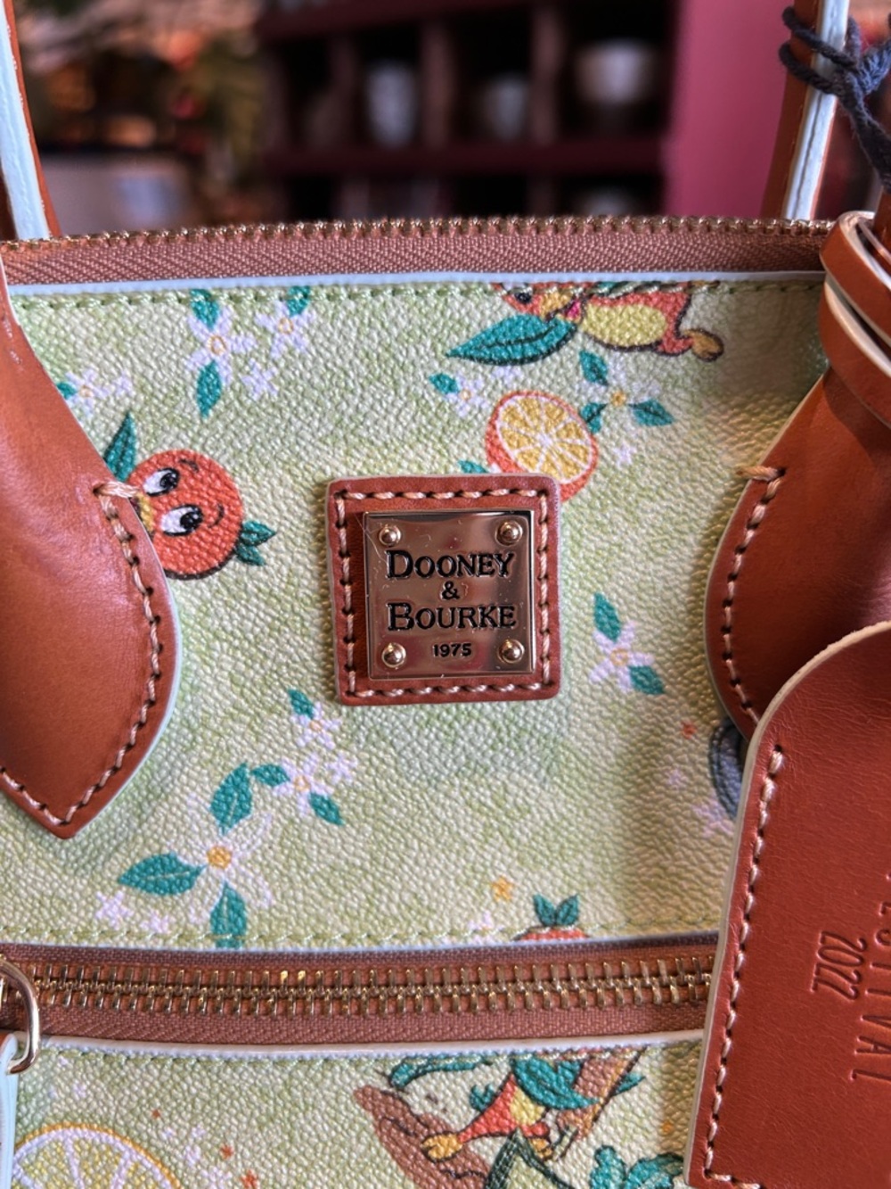 Dooney and Bourke Orange Bird Satchel Epcot 2022 Flower and Garden Festival NWT - Picture 4 of 8